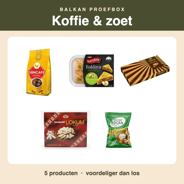 Balkan Taste Koffie & zoet proefbox met baklava