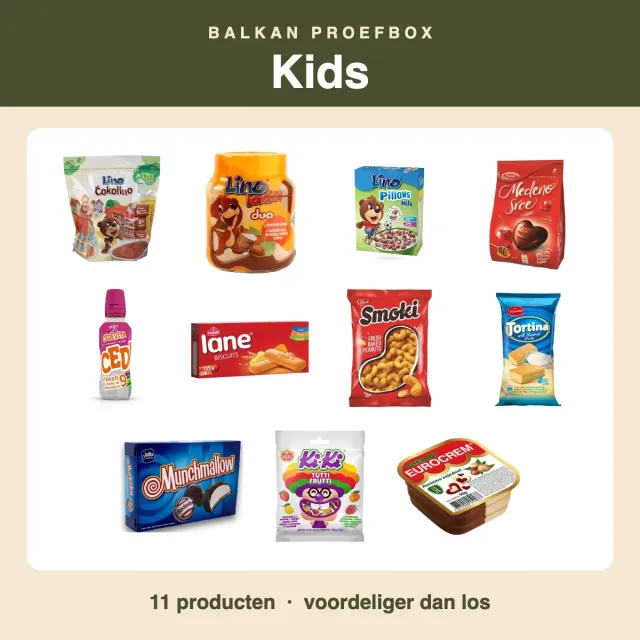 Balkan Taste Proefbox Kids proefpakket 11 snacks houdbaar