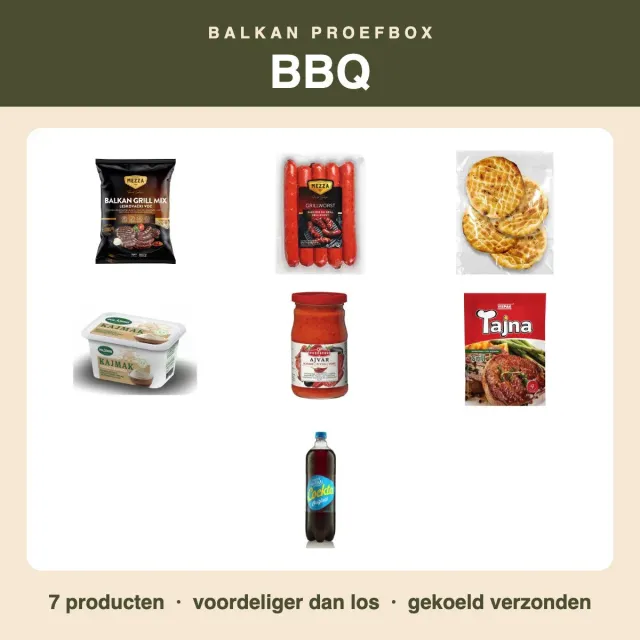 Balkan Taste BBQ proefbox 4 personen met ajvar