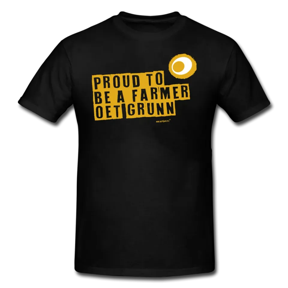 Eierbal Proud to be a farmer T-shirt statement boerenleven