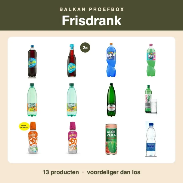 Balkan Taste Proefbox Frisdrank proefpakket 12 drankjes houdbaar