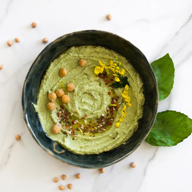 l'Atelier V Houmous hummus basilicum cashew