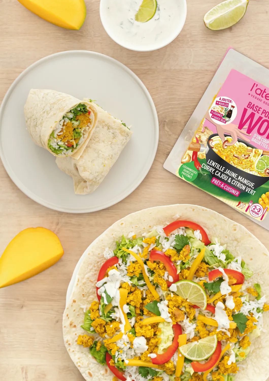l'Atelier V Base Wok wokmix gele linzen mango curry