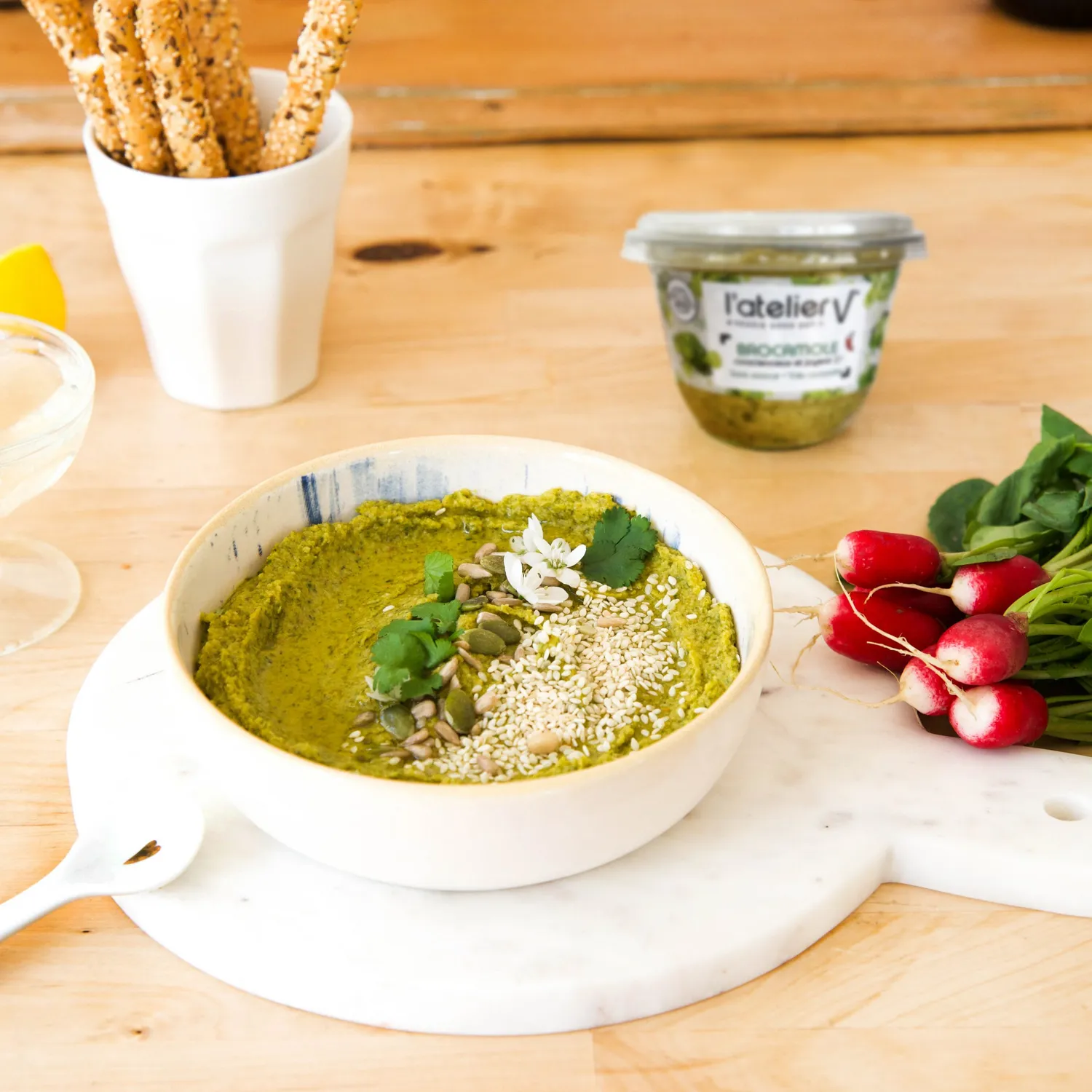 l'Atelier V Pois Camole erwtendip guacamole-stijl