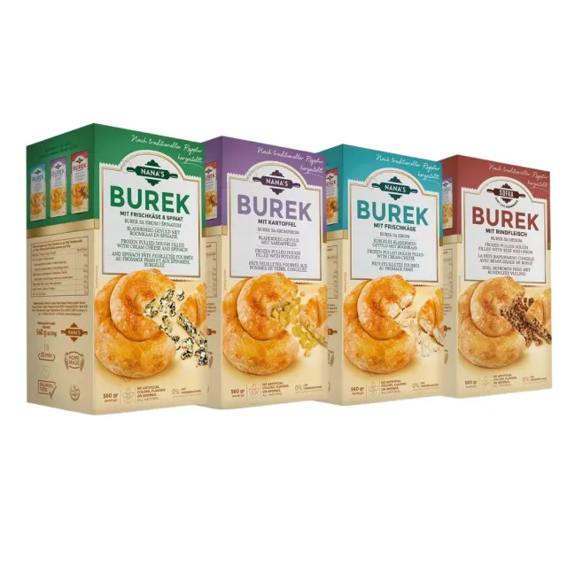 Balkan Taste Burek bundel bladerdeegpakket 4 smaken hartig