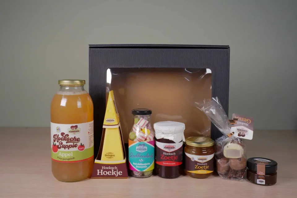 Hoeksche Gebroeders Numansdorp geschenkpakket zoet hartig