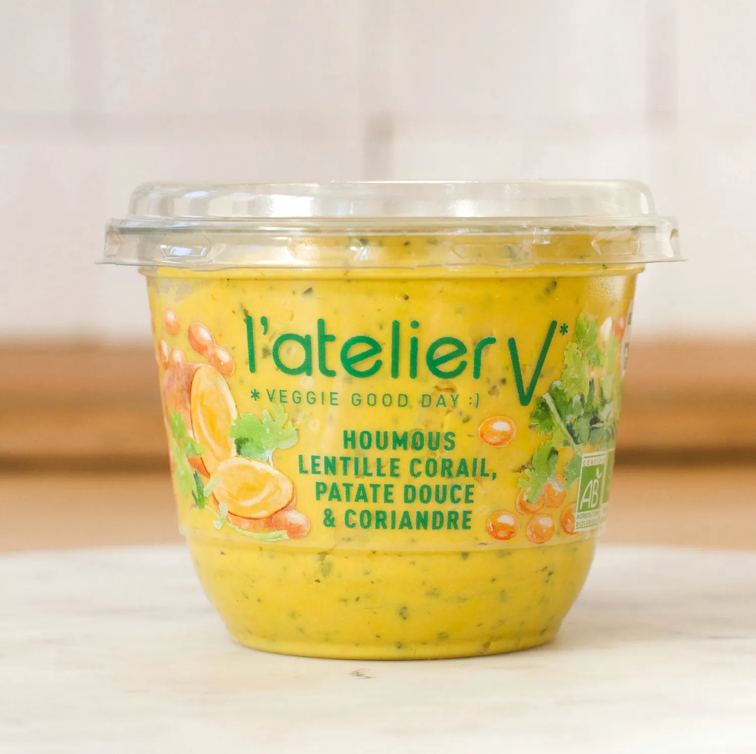 l'Atelier V Houmous linzen met wortel en komijn