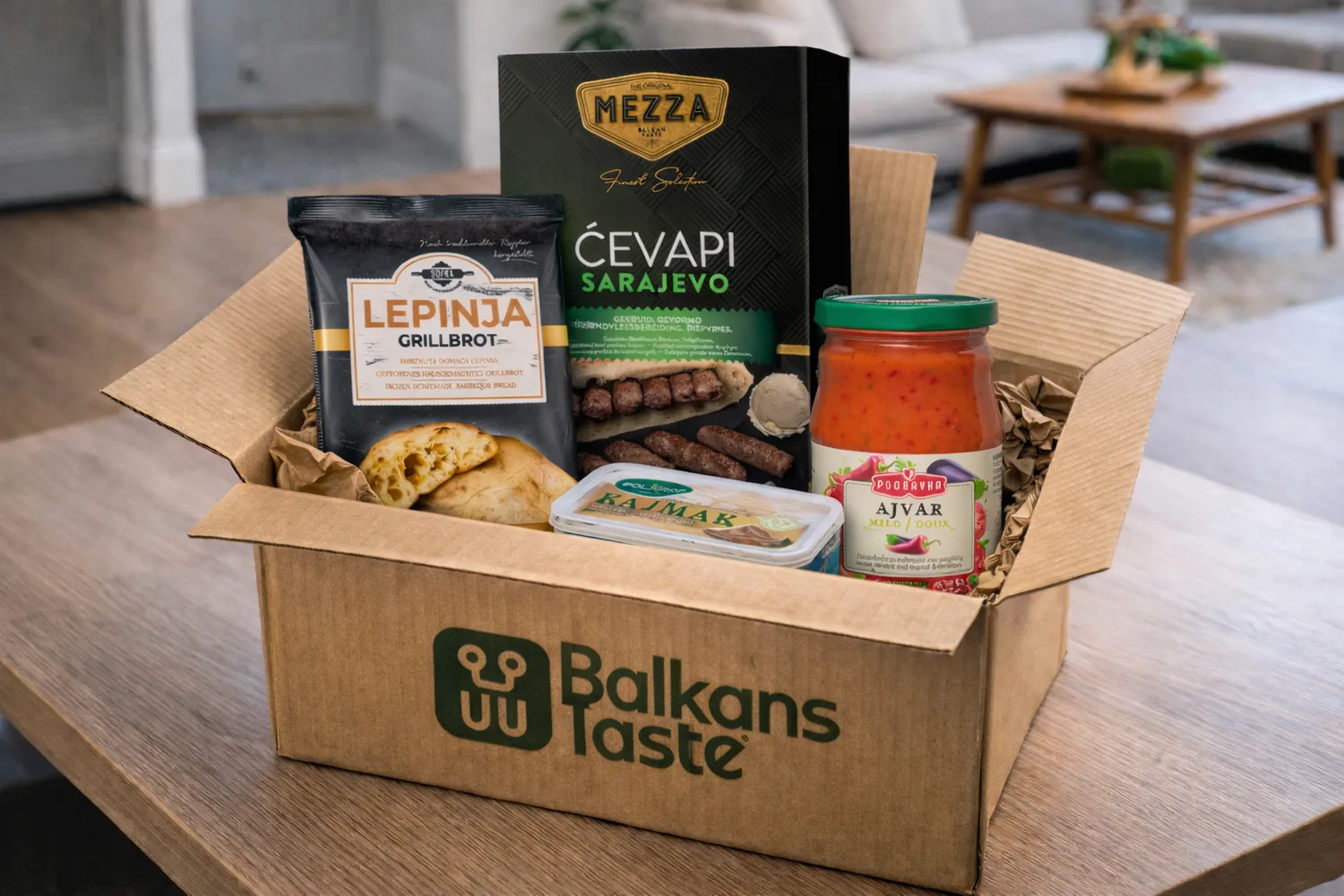 Balkan Taste Ćevapčići bundel met ajvar en kajmak