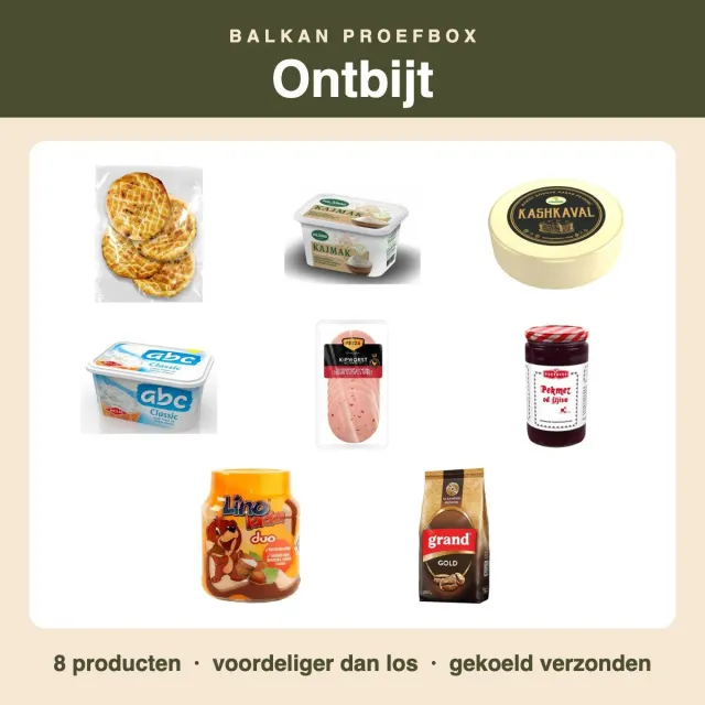 Balkan Taste Proefbox Ontbijt box met kajmak