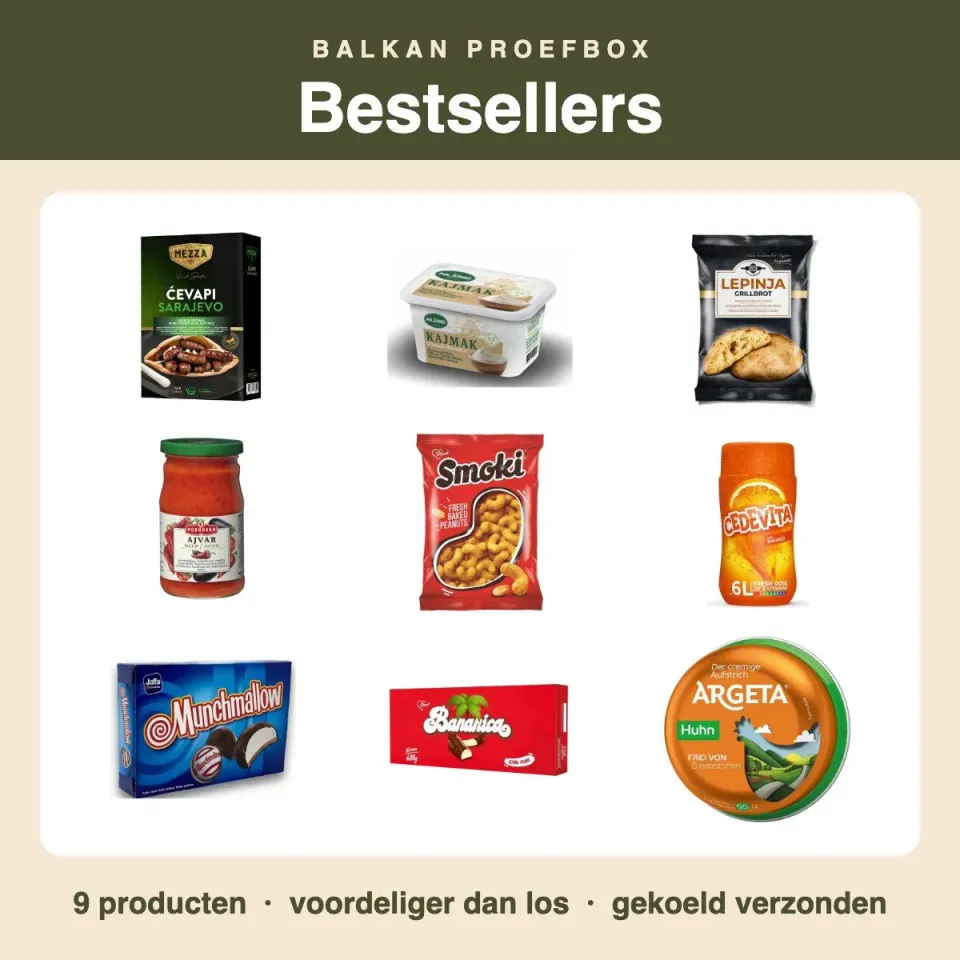 Balkan Taste Proefbox Bestsellers proefpakket 9 stuks gekoeld