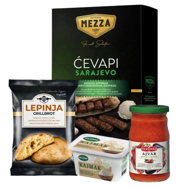 Balkan Taste Ćevapčići bundel met ajvar en kajmak