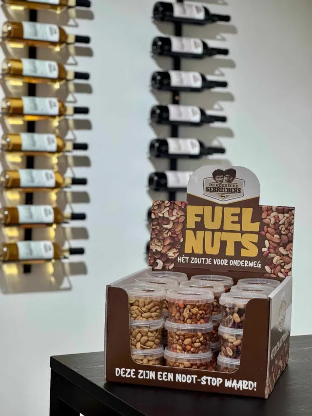 Hoeksche Gebroeders Fuel Nuts notendisplay 3 mixen