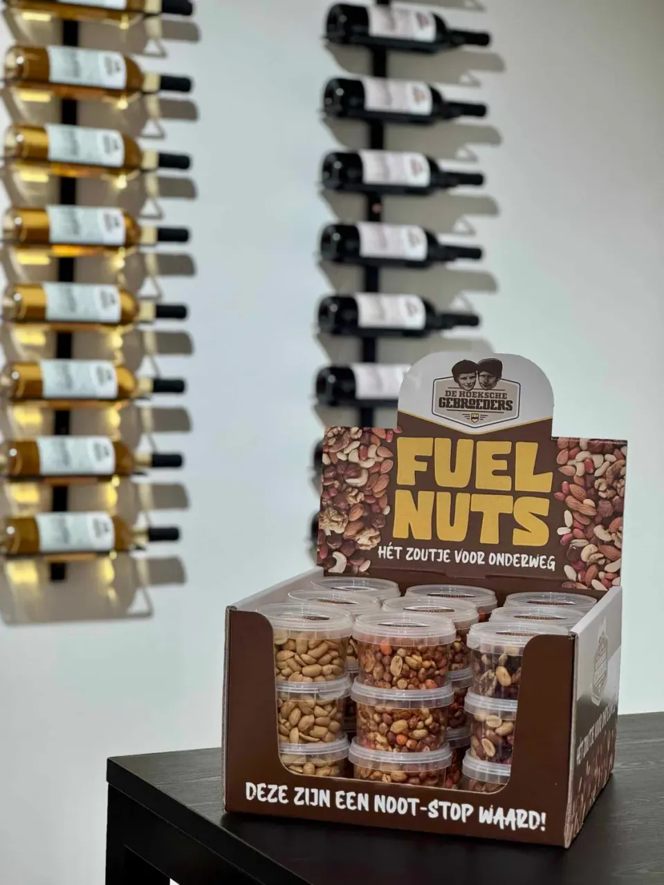 Hoeksche Gebroeders Fuel Nuts notendisplay 3 mixen