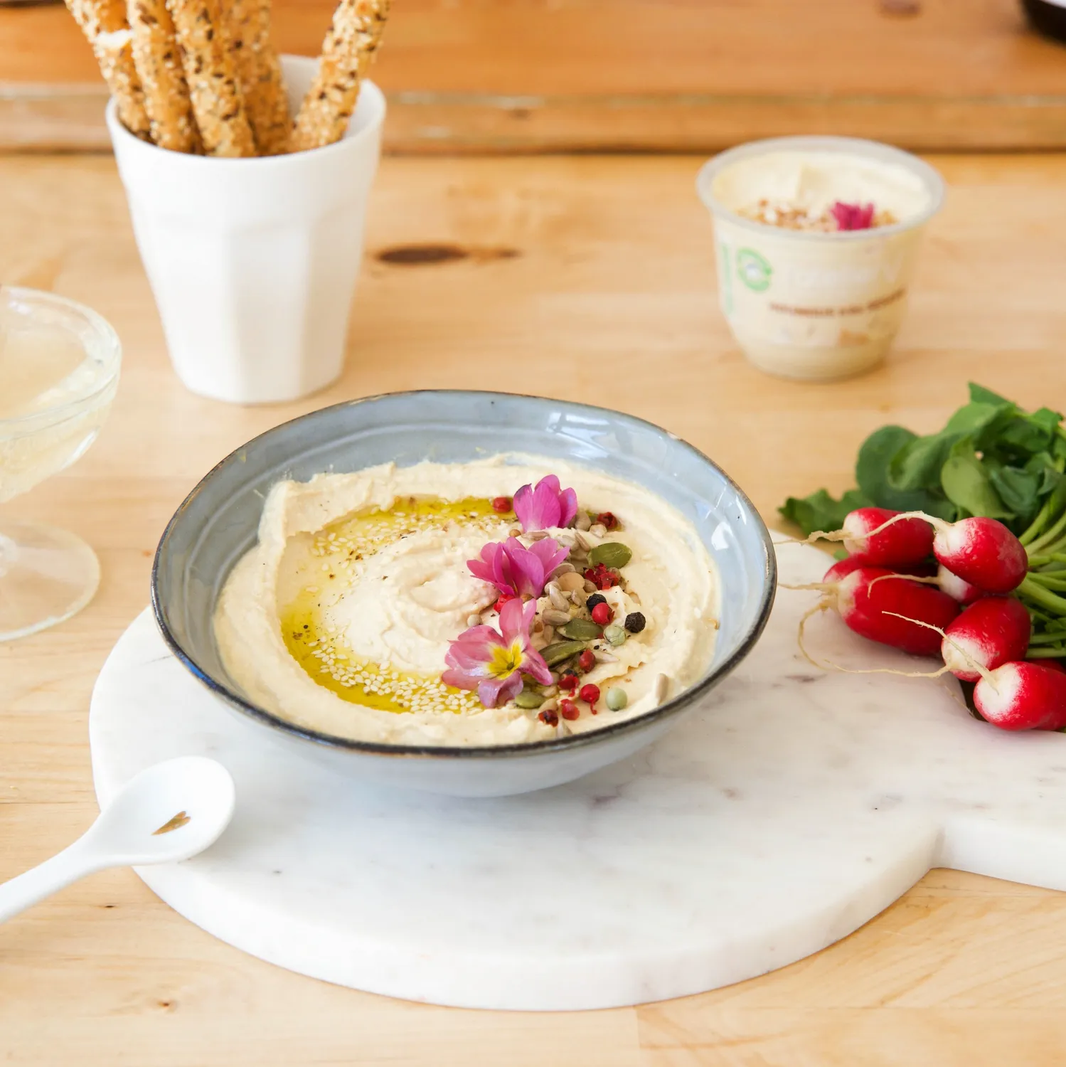 l'Atelier V Très sésame hummus veel sesam zonder olie