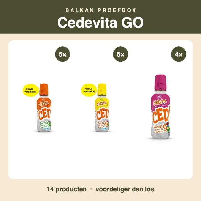 Balkan Taste Proefbox Cedevita GO proefpakket 14 flesjes