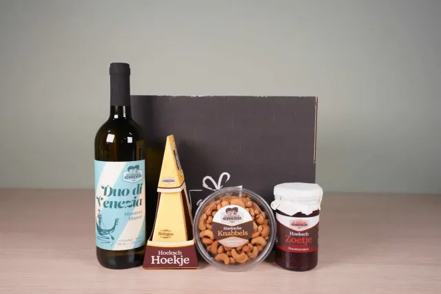 Hoeksche Gebroeders Tiengemeten geschenkpakket met witte wijn