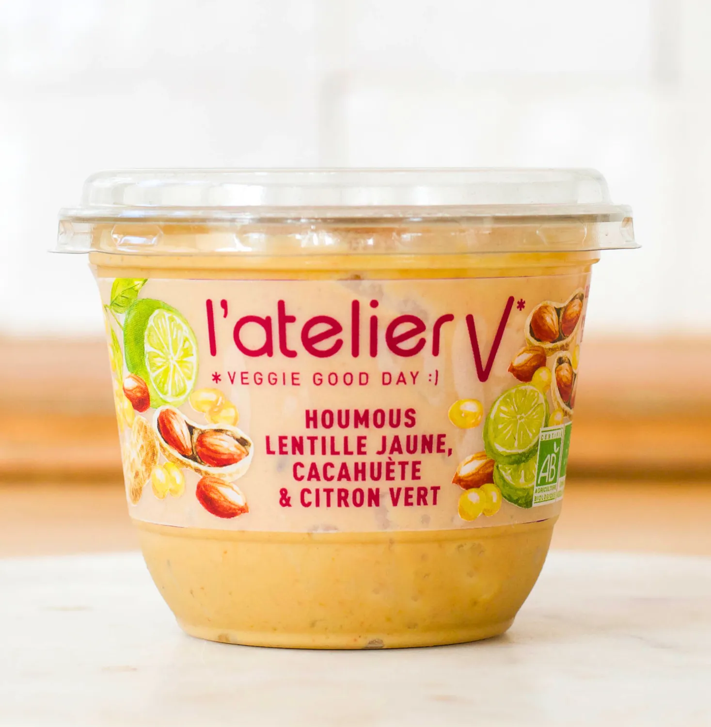 l'Atelier V Houmous linzen met wortel en komijn